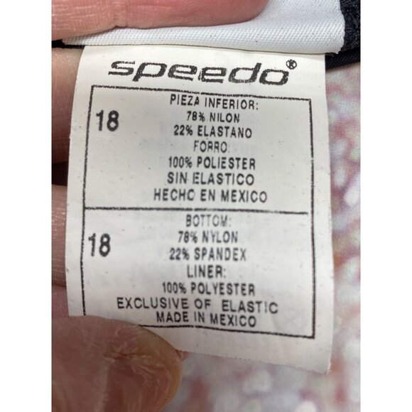 Speedo Womens Sz 18 2 Piece Swimwear Tie Back Top Brief Bottom Bathing Suit - Picture 10 of 10